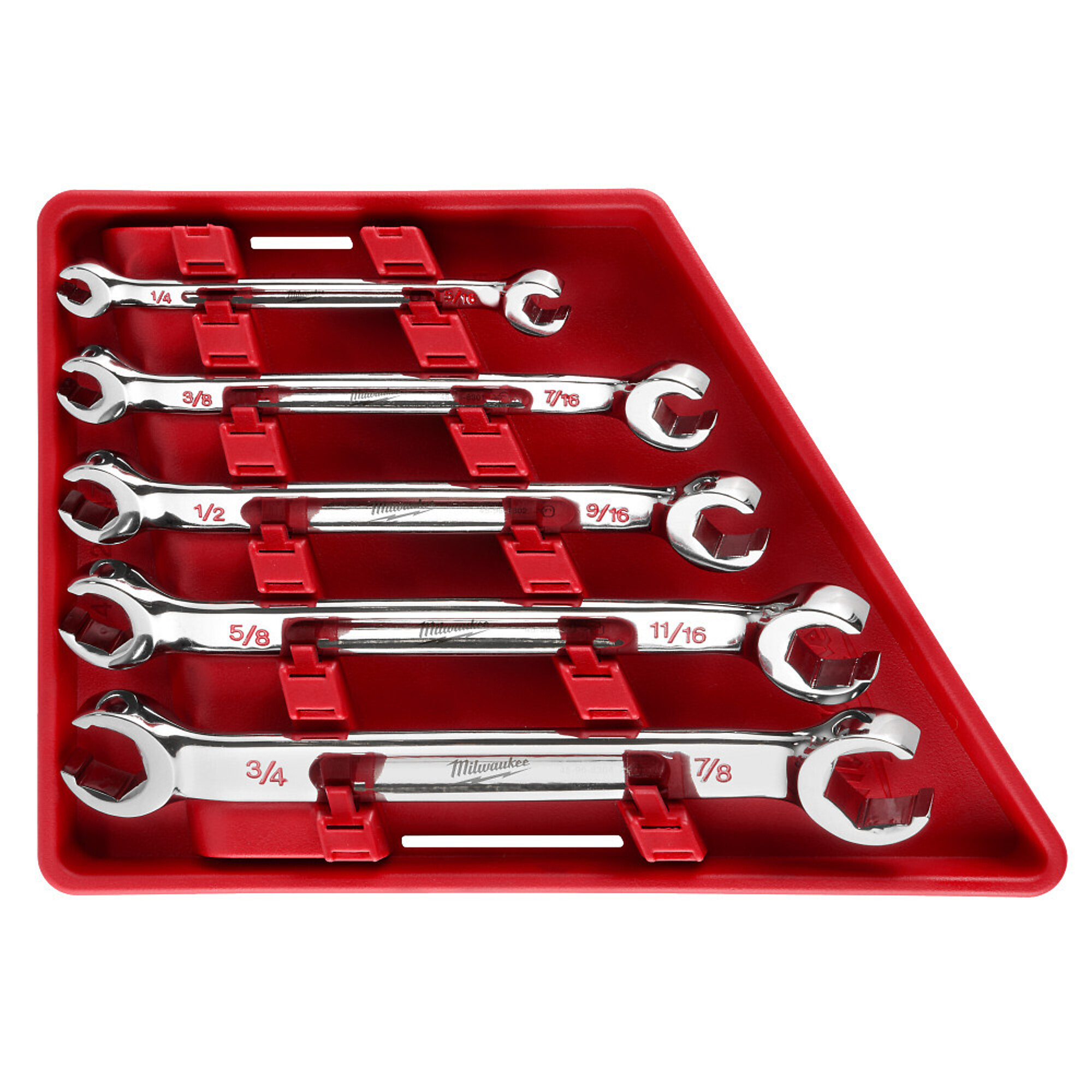 Milwaukee, 5pc Double End Flare Nut Wrench Set - SAE, Model# 48-22-9470